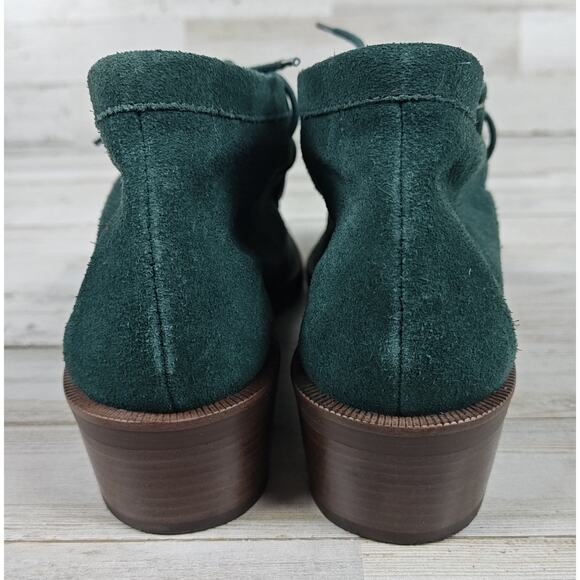 Bird of Flight Anthropologie Ankle Boots Believe Dark Teal Suede US Size 7.5 - Picture 4 of 8
